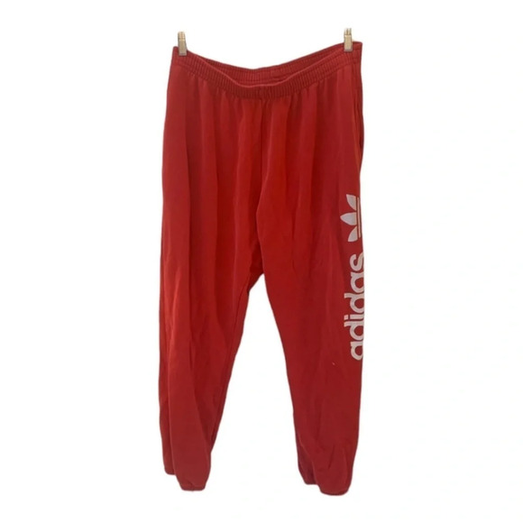 Vintage Adidas 3 Stripes Red Sweatpants 2XL - Picture 1 of 14